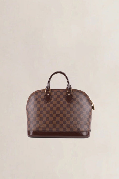 Louis Vuitton Brown Alma Damier Ebene PM Top Handle Bag
