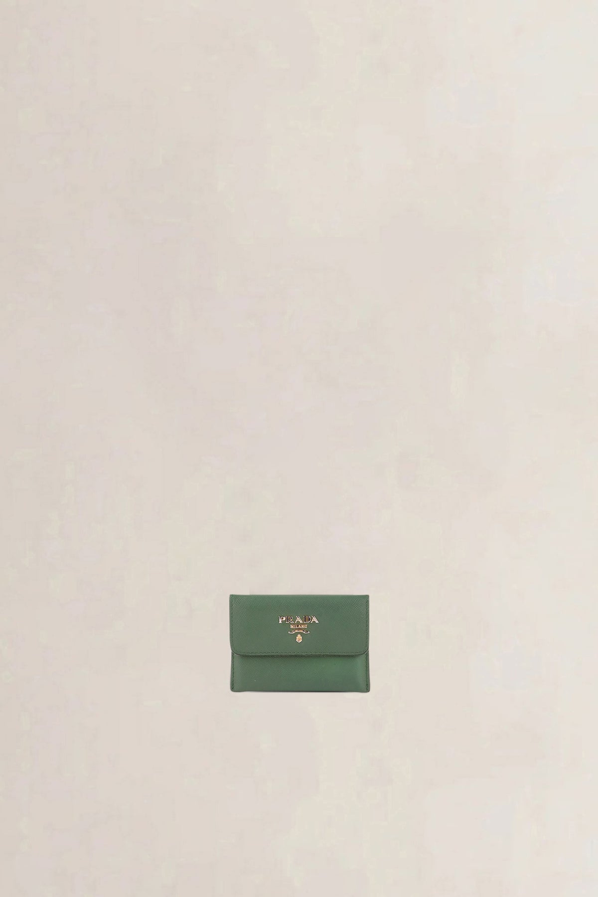Prada Green Saffiano Leather Wallet Set