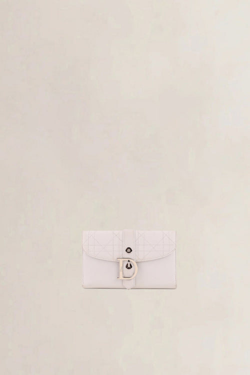 Christian Dior White Cannage D Charm Wallet