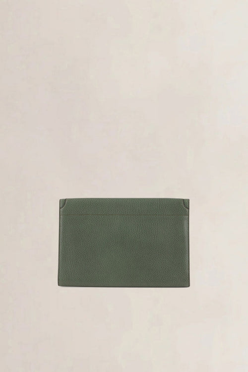 Delvaux Olive Green Clutch
