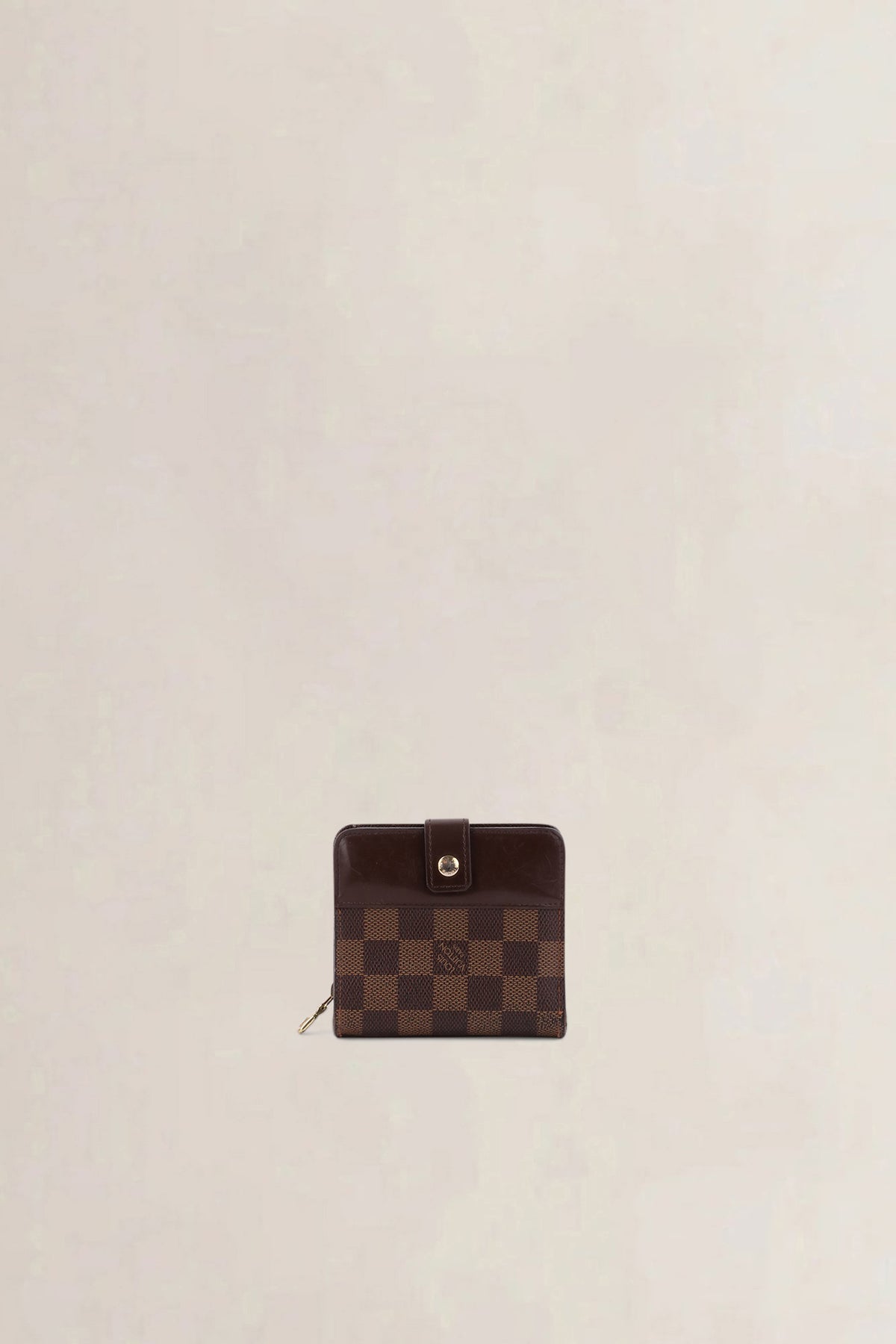 Louis Vuitton Dark Brown Damier Ebene Compact Zip Wallet