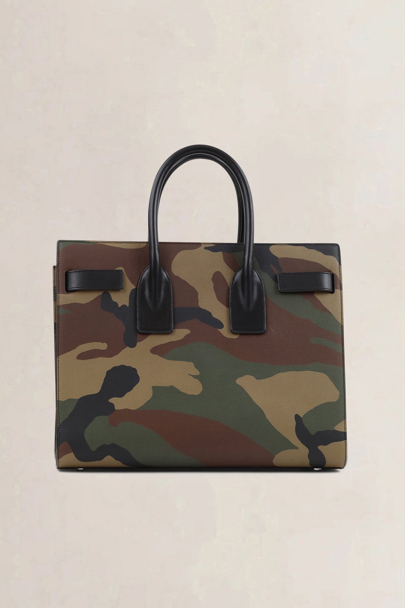 Saint Laurent Camouflage Printed Sac De Jour Small Top Handle Bag