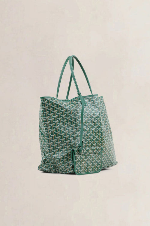 Goyard Green Saint Louis Coated Canvas Shoulder Bag