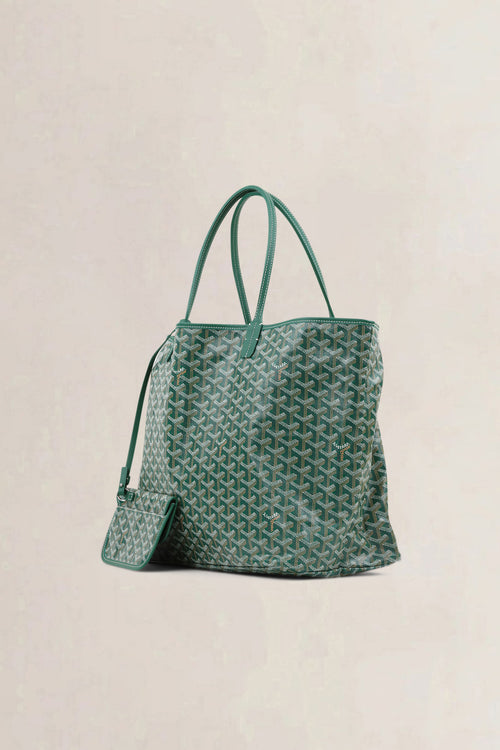 Goyard Green Saint Louis Coated Canvas Shoulder Bag