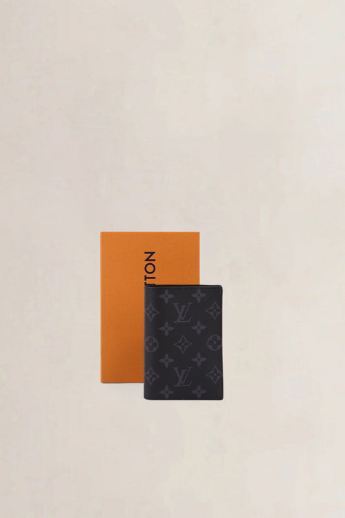 Louis Vuitton Black & Grey Monogram Eclipse Passport Cover