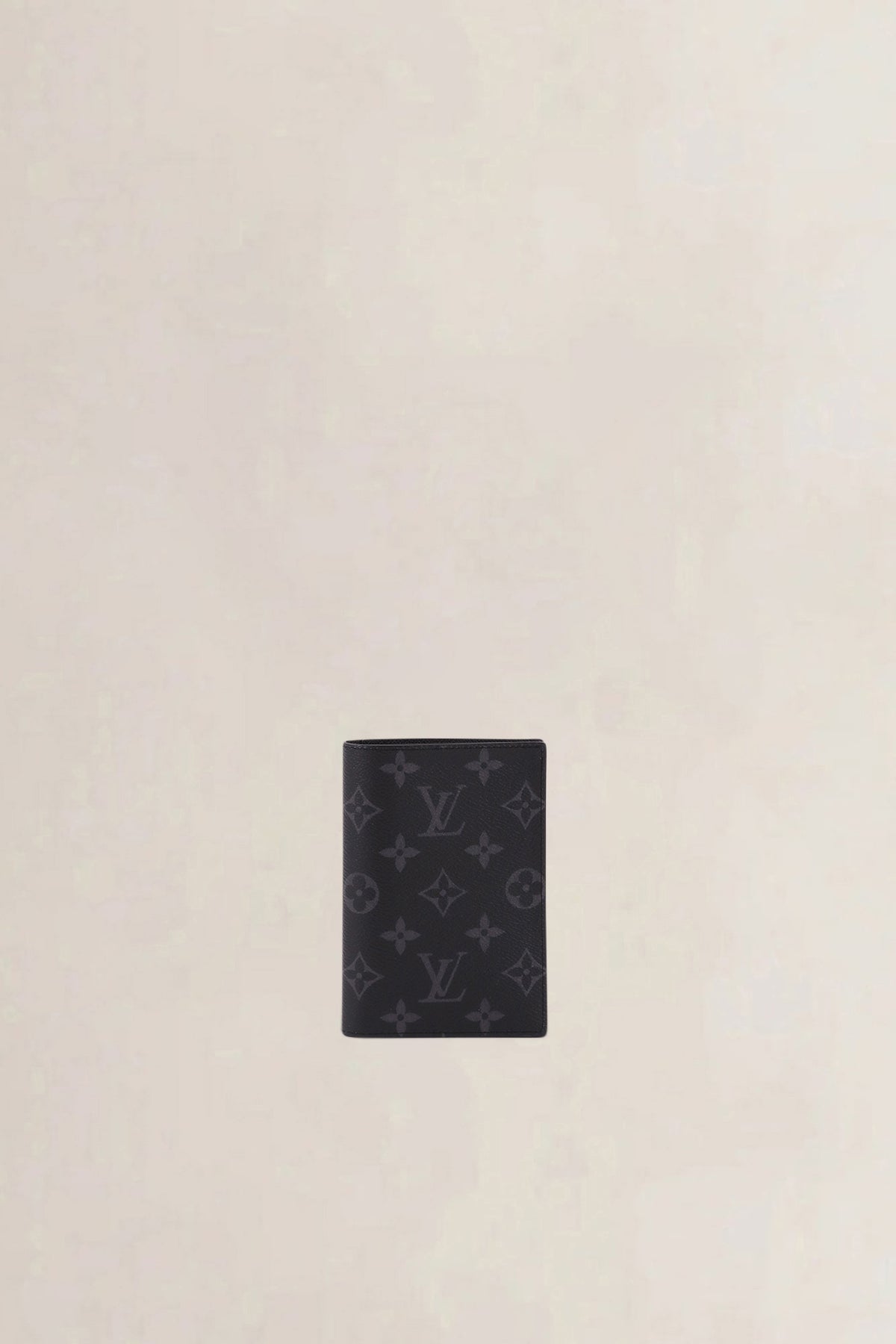 Louis Vuitton Black & Grey Monogram Eclipse Passport Cover