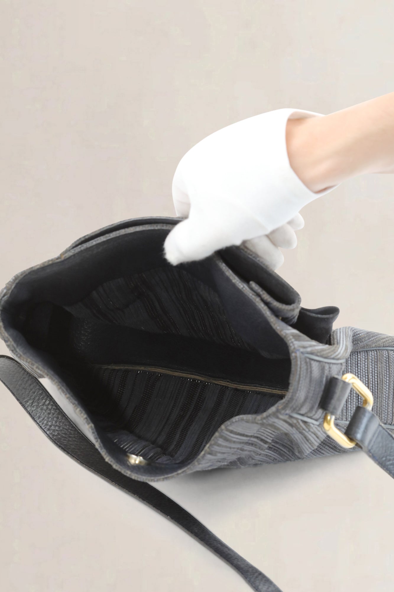 Delvaux Black Toile De Cuir Crossbody Bag