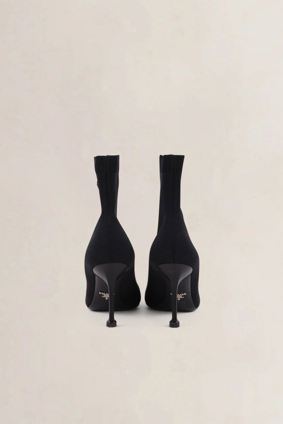 Prada Black Sock Logo Boots