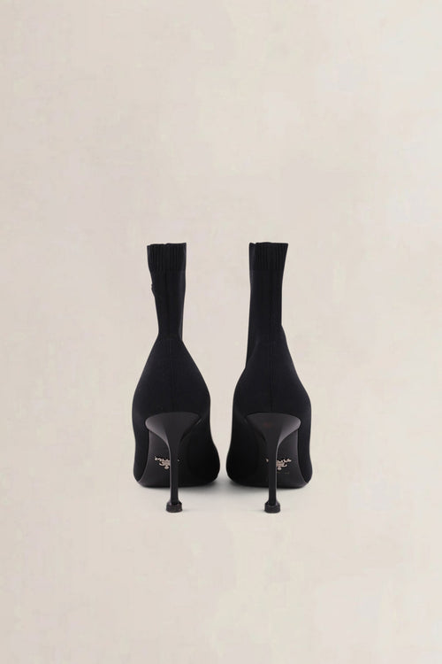 Prada Black Sock Logo Boots