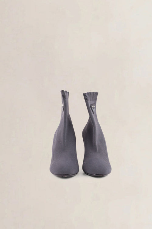 Prada Grey Sock Logo Boots
