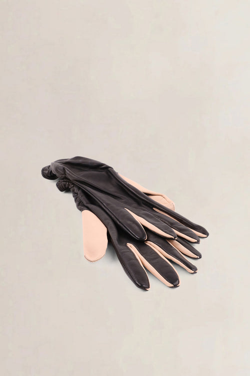 Jil Sander Black & Beige Gloves