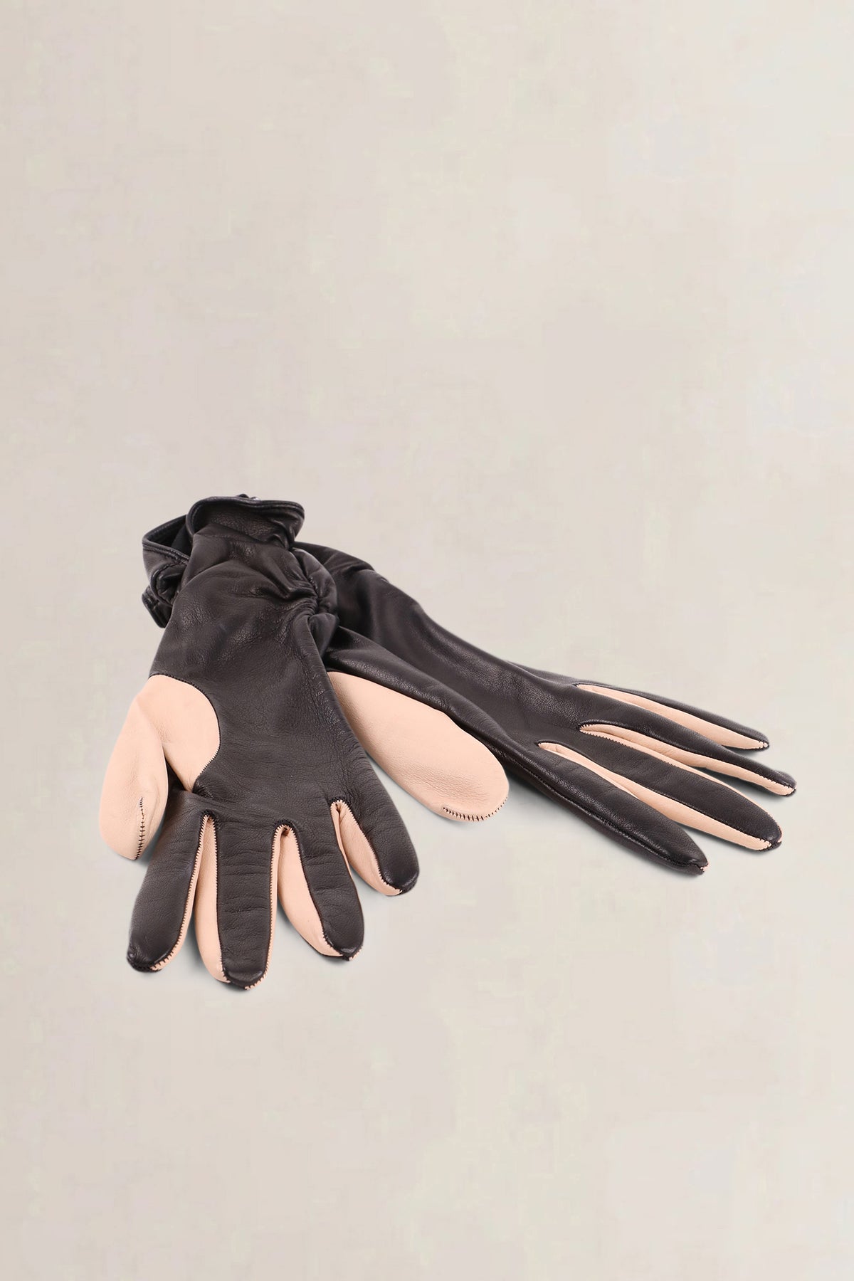Jil Sander Black & Beige Gloves