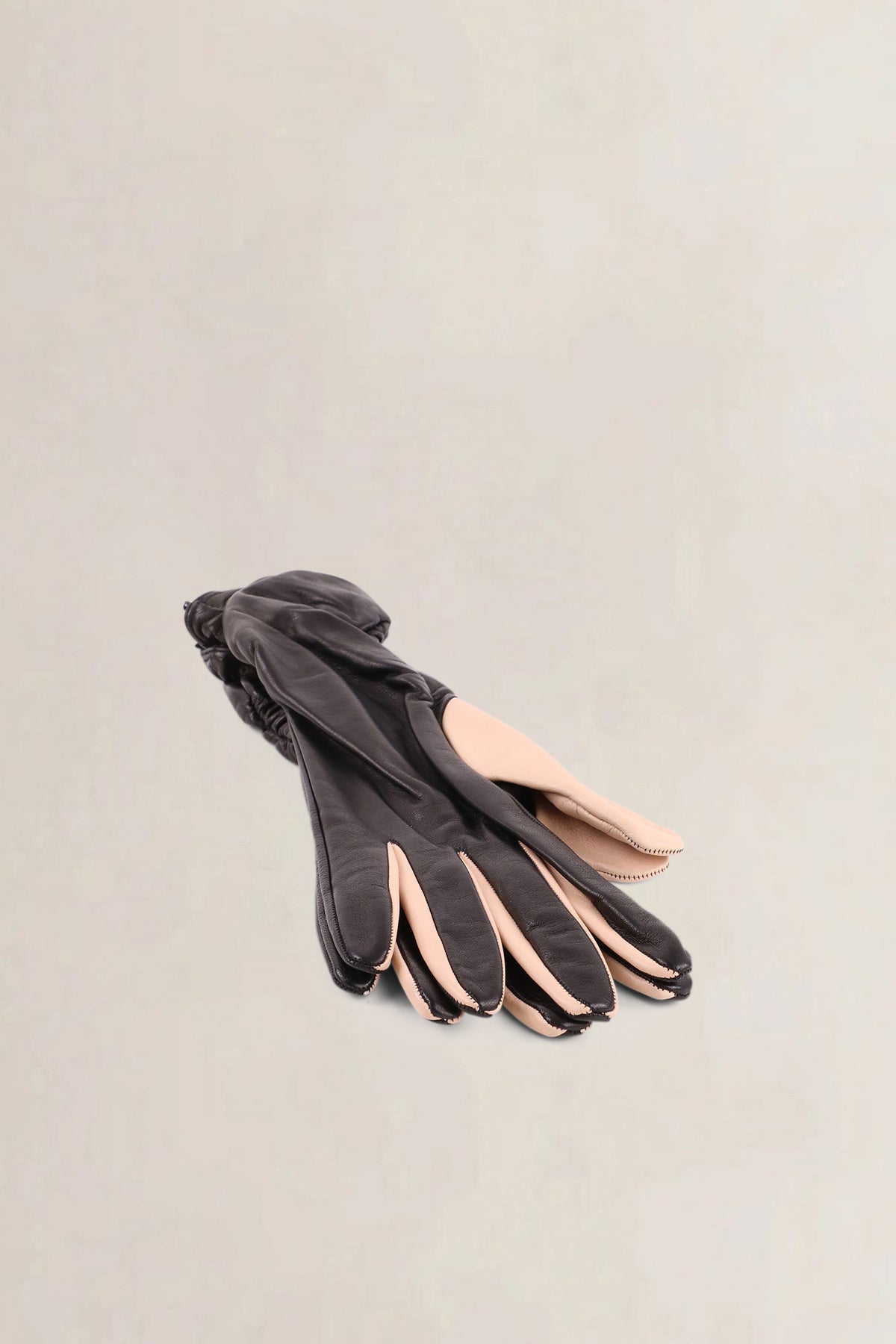 Jil Sander Black & Beige Gloves
