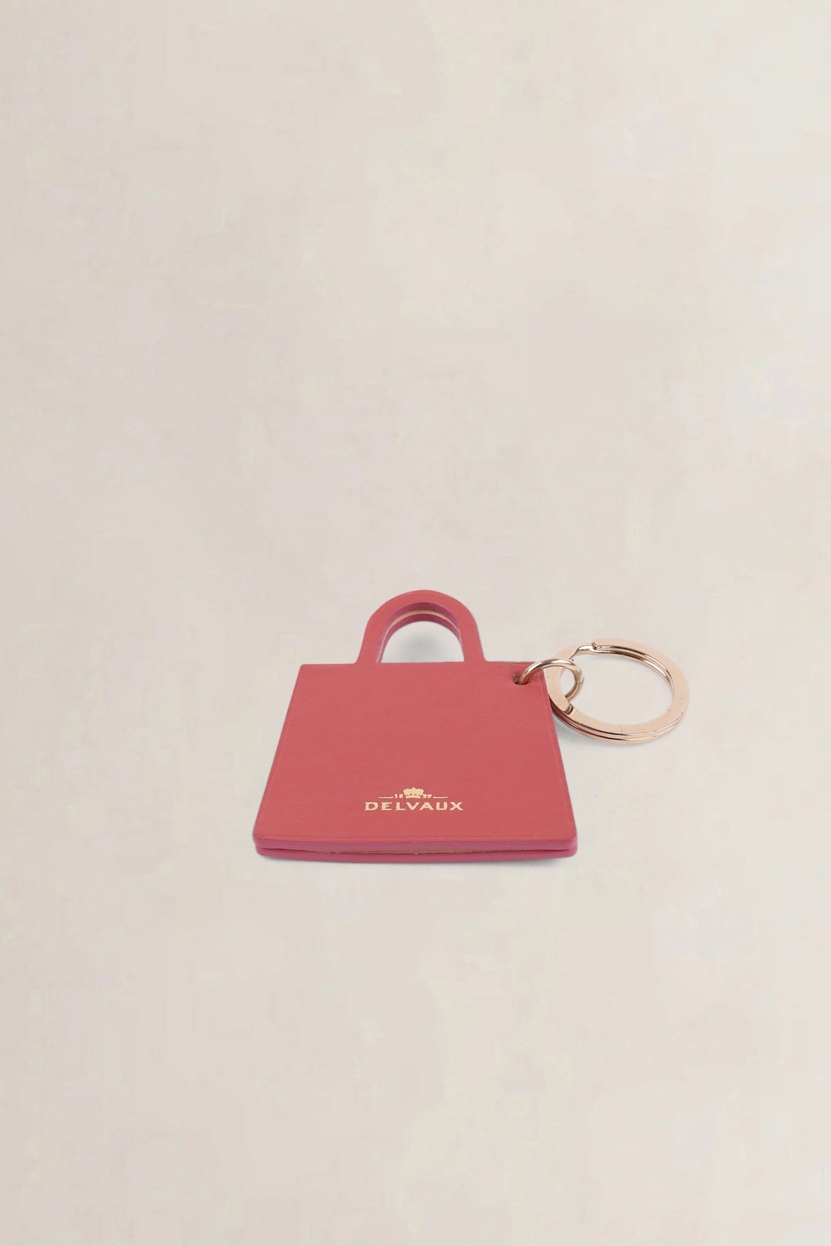 Delvaux Pink Brillant Mirror Keychain Charm