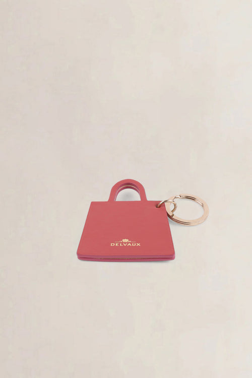 Delvaux Pink Brillant Mirror Keychain Charm