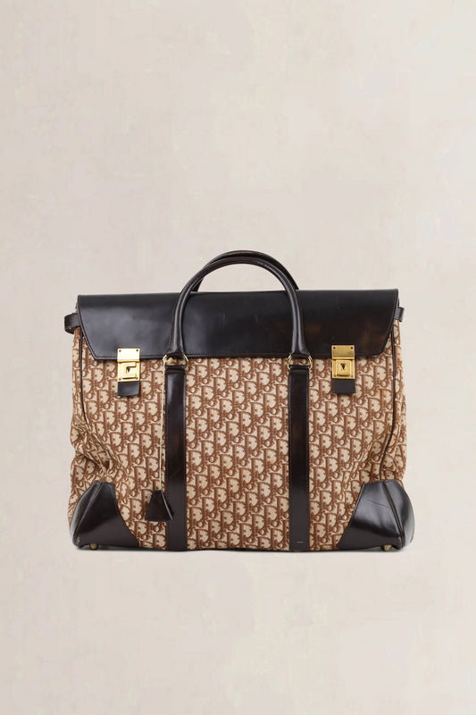 Christian Dior Brown Monogram Oblique Travel Bag