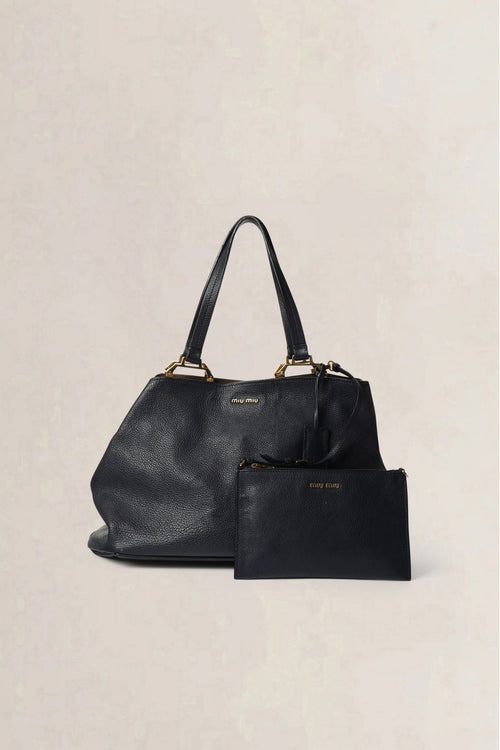 Miu Miu Navy Top Handle Bag
