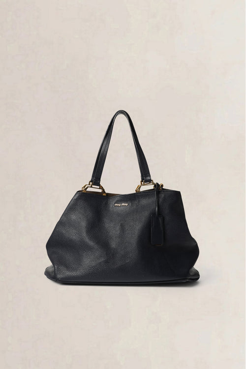 Miu Miu Navy Top Handle Bag