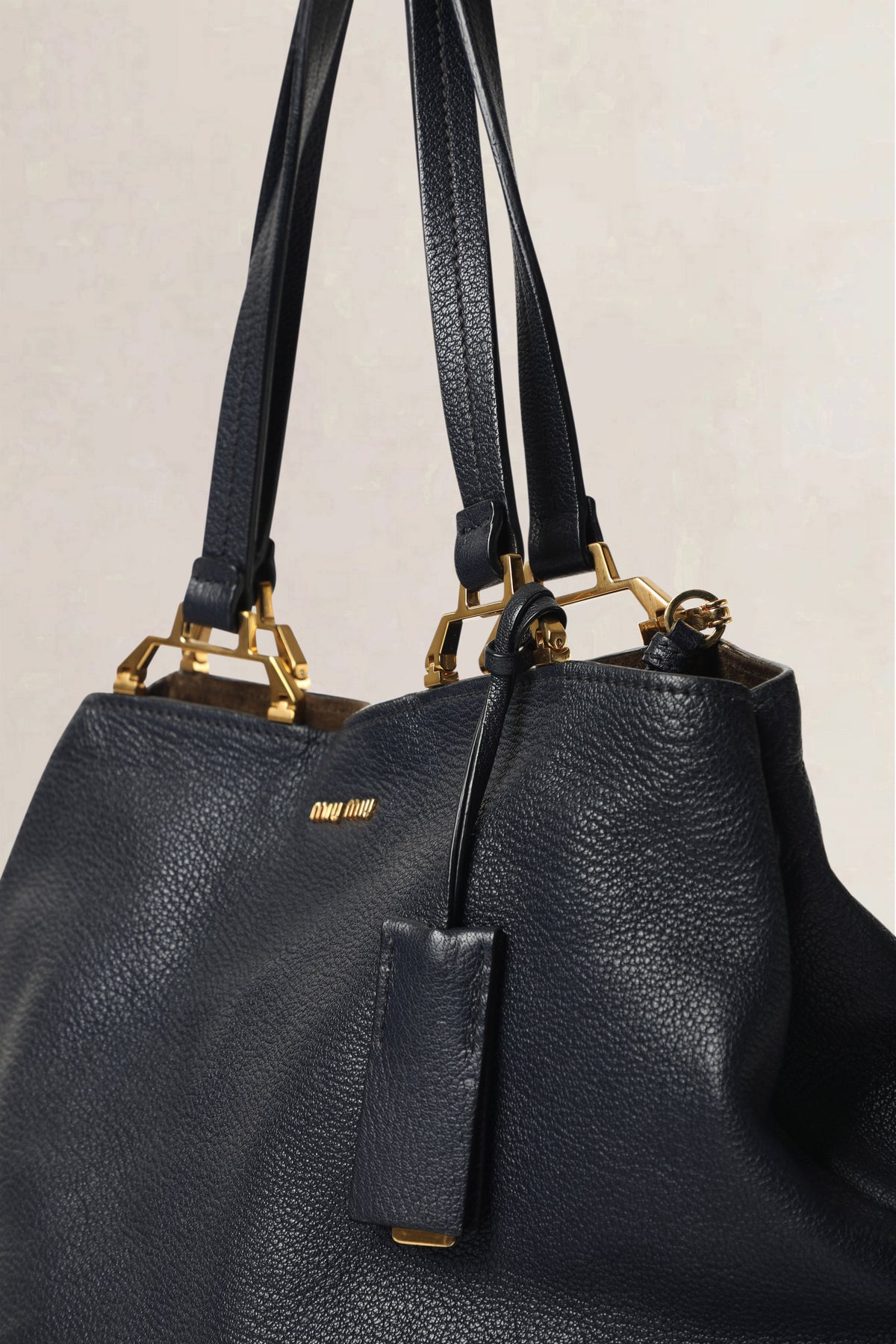Miu Miu Navy Top Handle Bag
