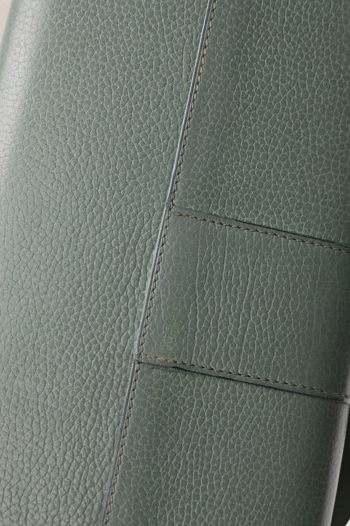 Delvaux Olive Green Jumping Calf Brillant MM Top Handle Bag