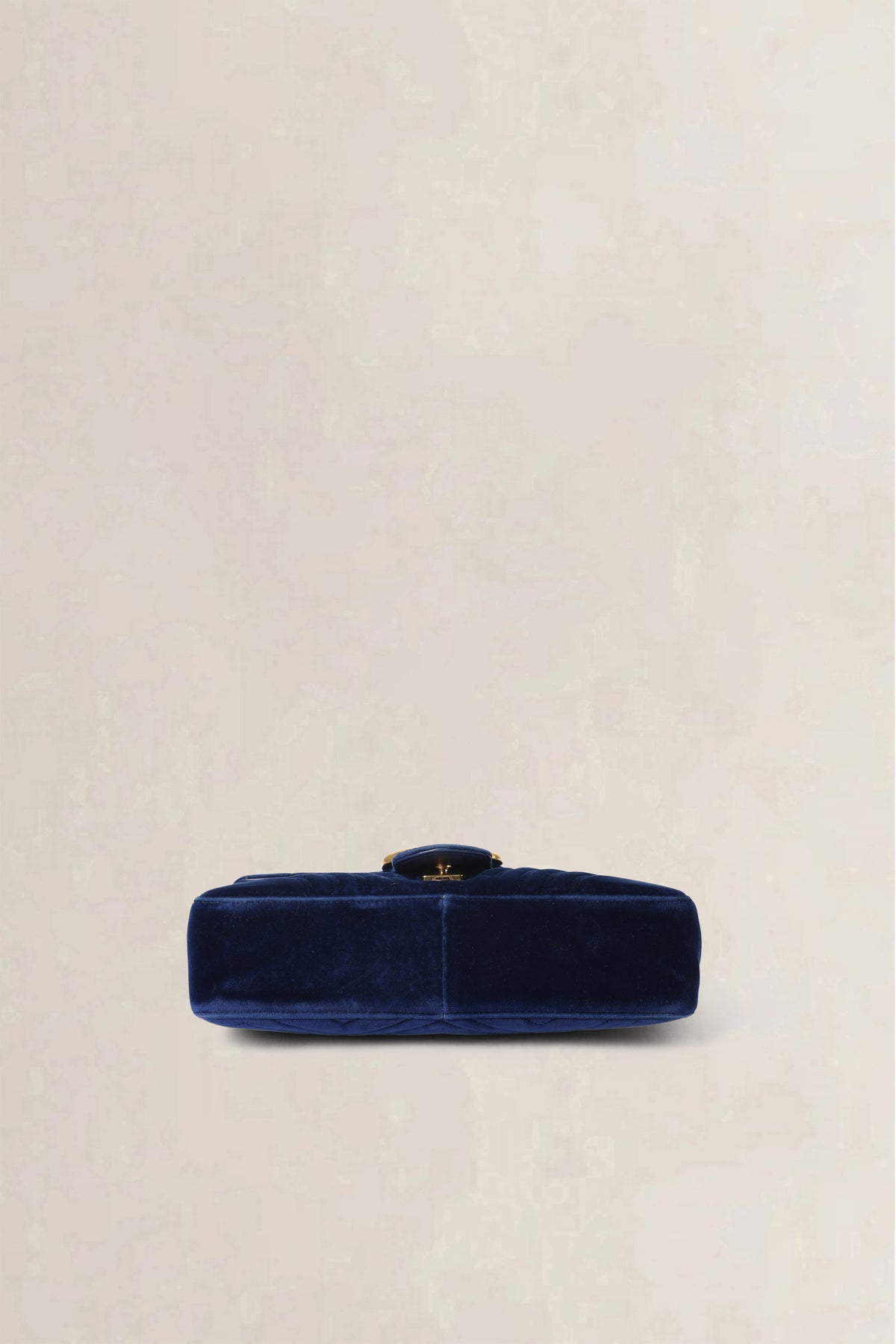 Gucci Blue GG Marmont Velvet Large Shoulder Ba