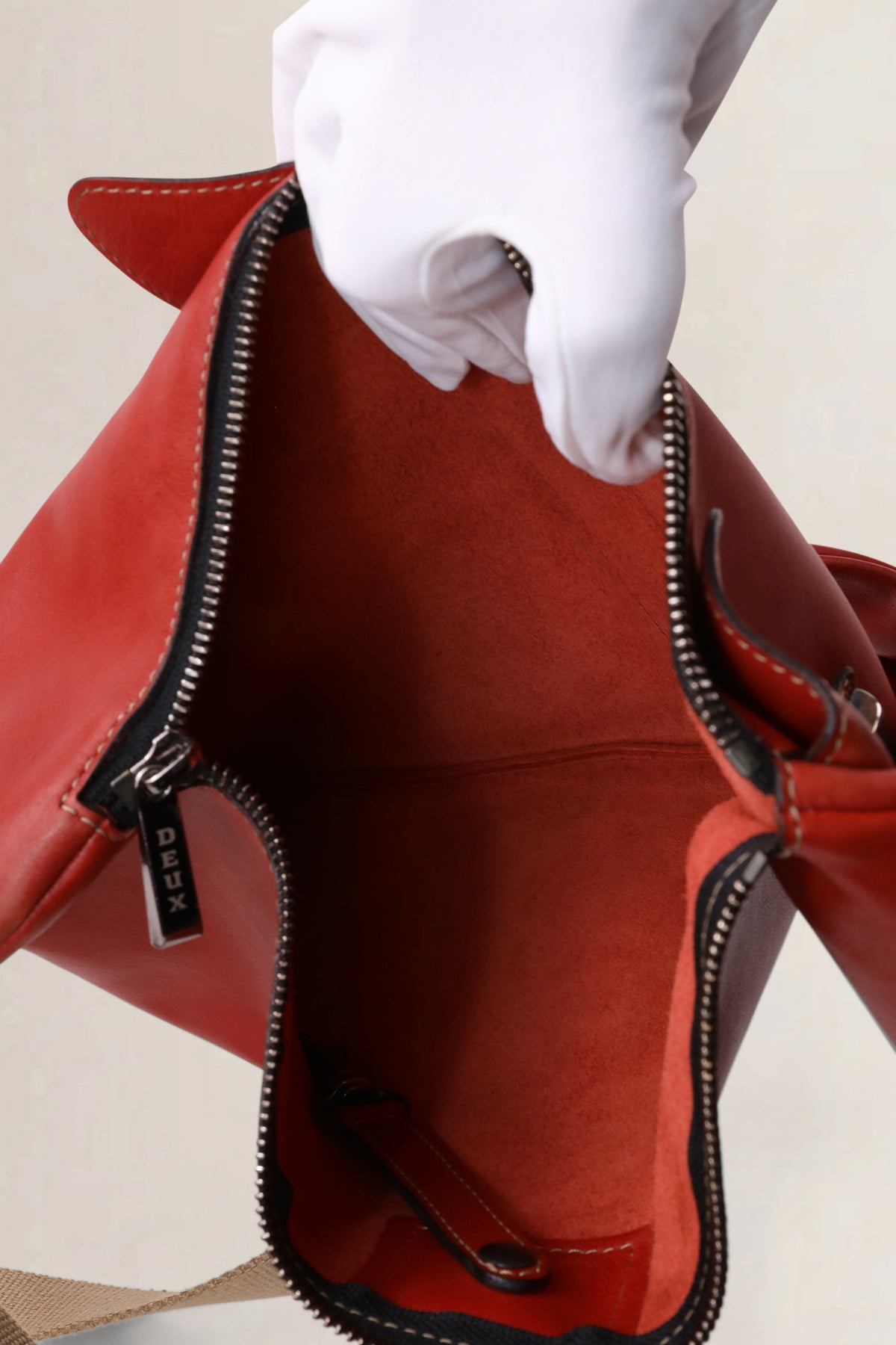 Delvaux Brick Red Deux Le Trente-Quatre Crossbody Bag