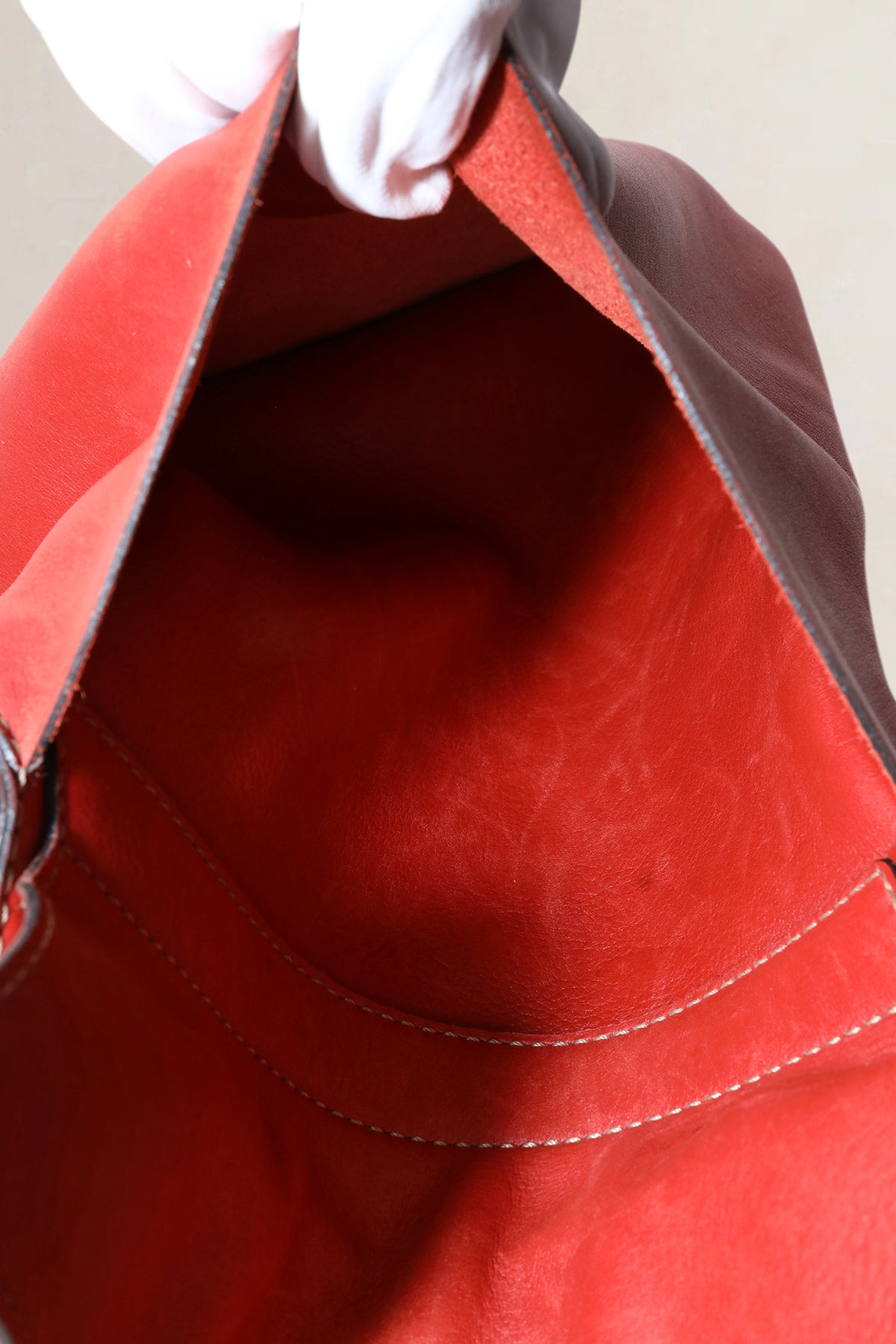 Delvaux Brick Red Deux Le Trente-Quatre Crossbody Bag
