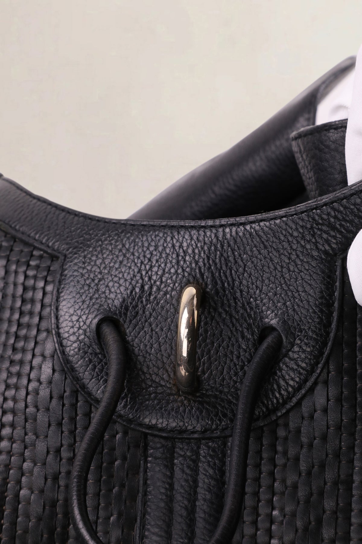 Delvaux Black Lucifer Toile de Cuir GM Shoulder Bag