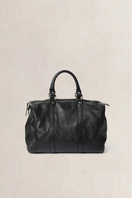 Gucci Black GG Signature Joy Boston Top Handle Bag
