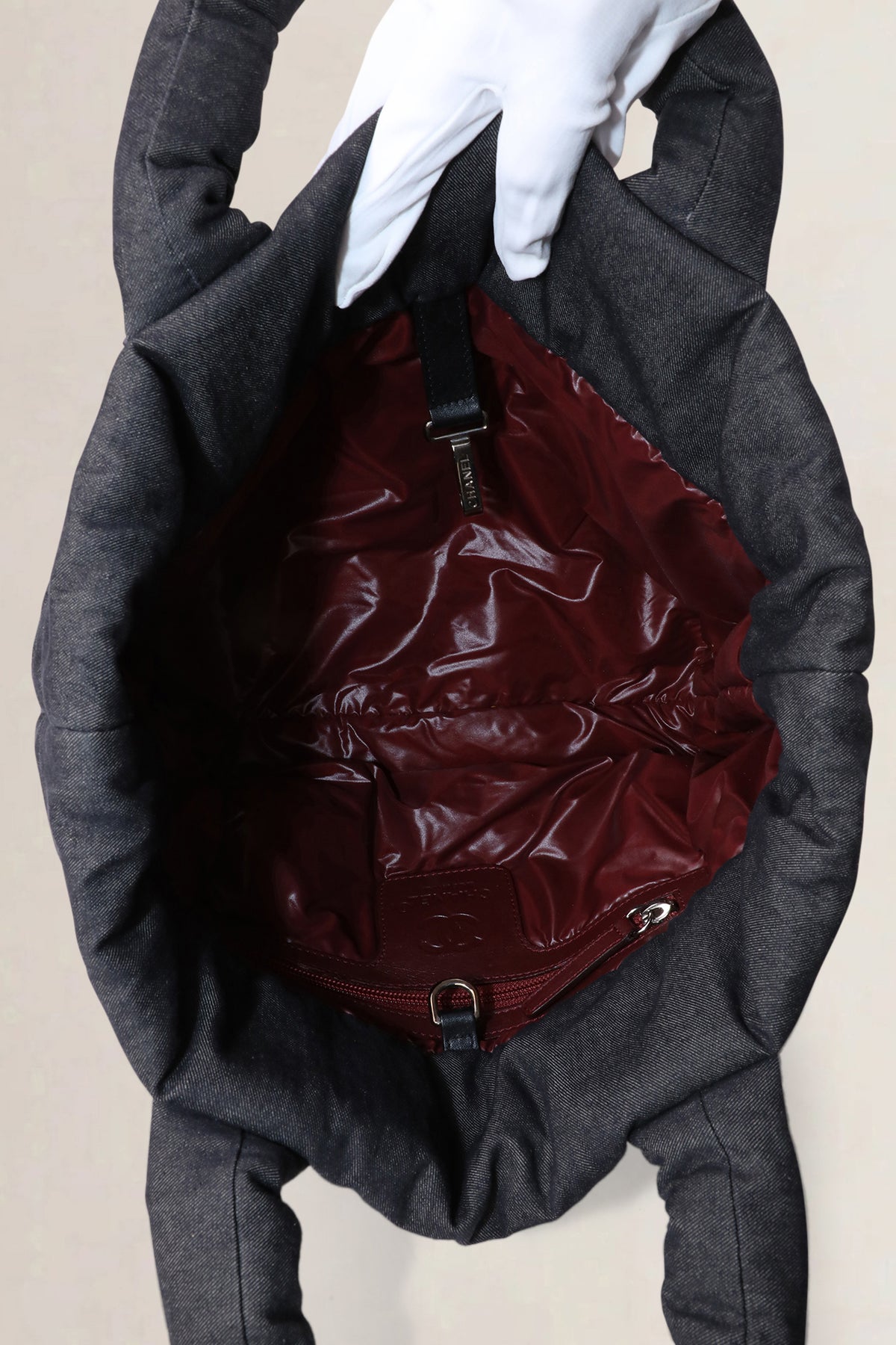 Chanel Black Denim Coco Cocoon Top Handle Bag
