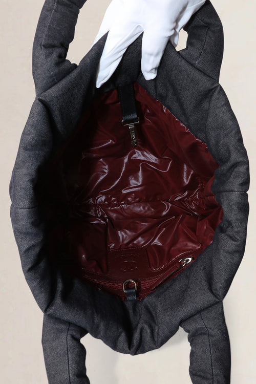 Chanel Black Denim Coco Cocoon Top Handle Bag