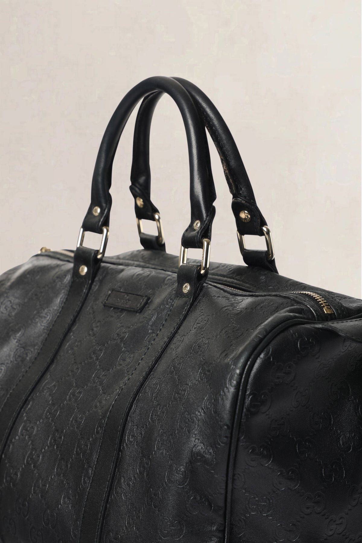 Gucci Black GG Signature Joy Boston Top Handle Bag