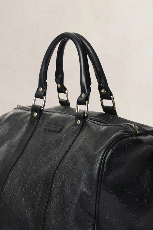 Gucci Black GG Signature Joy Boston Top Handle Bag