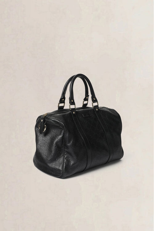 Gucci Black GG Signature Joy Boston Top Handle Bag