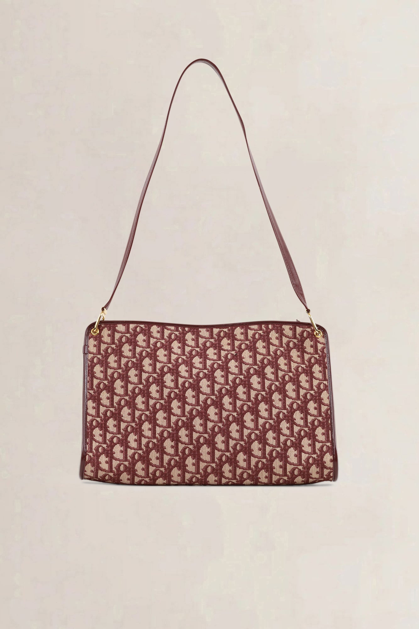 Christian Dior Burgundy Monogram Shoulder Bag