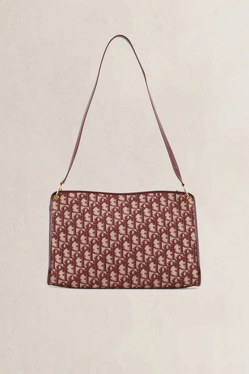 Christian Dior Burgundy Monogram Shoulder Bag