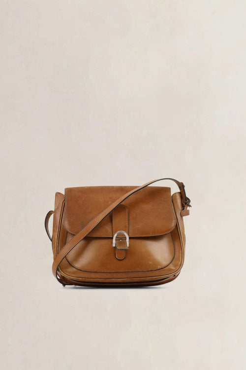 Delvaux Vintage Cognac Crossbody Bag