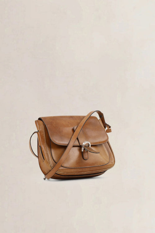 Delvaux Vintage Cognac Crossbody Bag