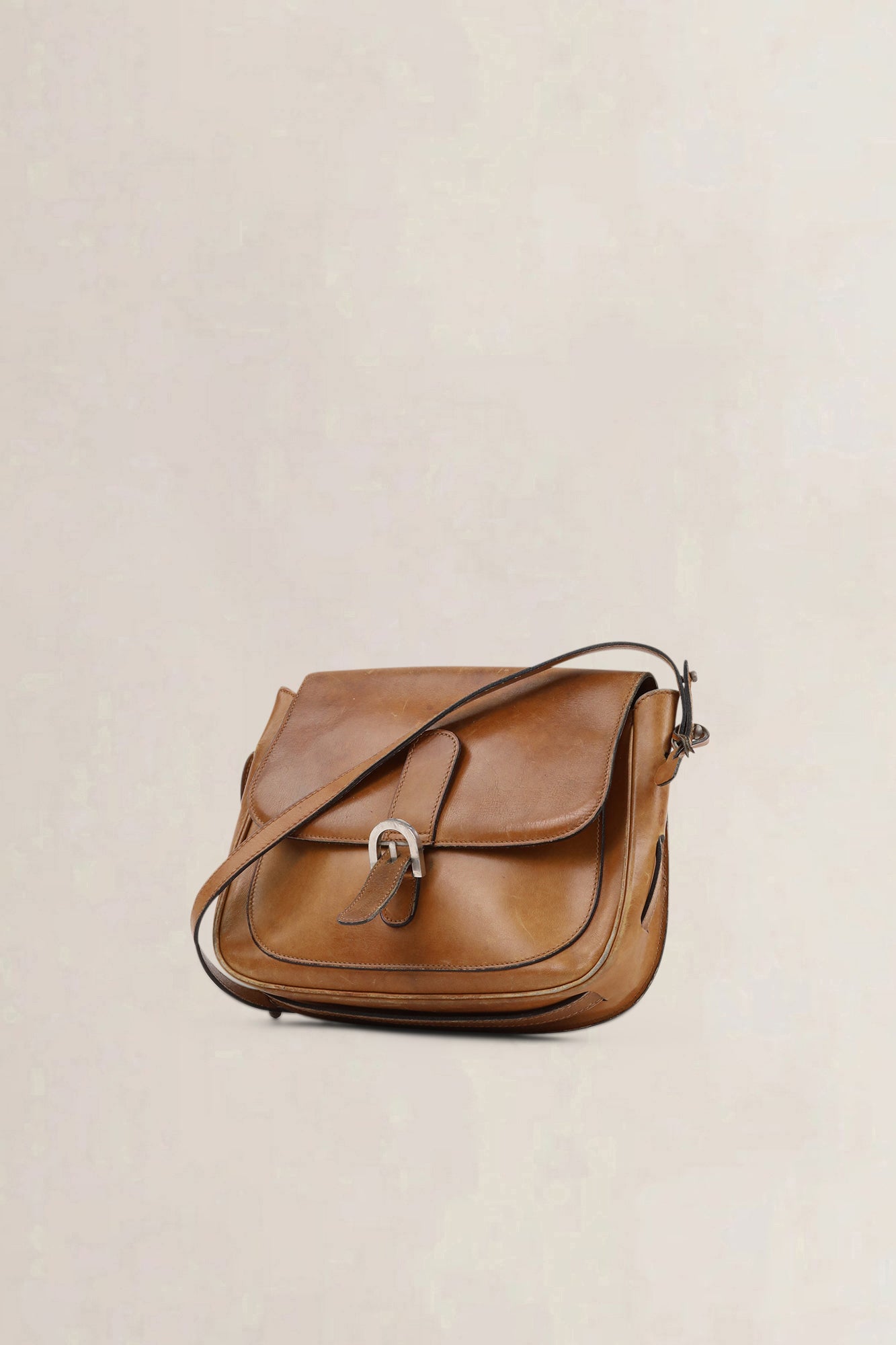 Delvaux Vintage Cognac Crossbody Bag