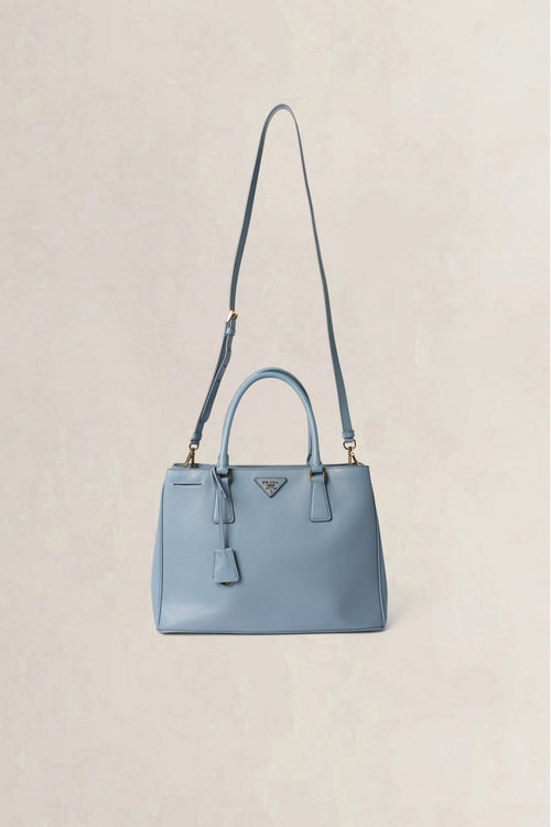 Prada Blue Galleria Saffiano Crossbody Bag &amp; Wallet Set