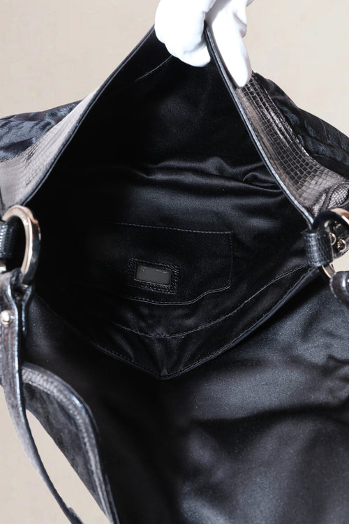 Fendi Black Ponyhair Small Chef Shoulder Bag