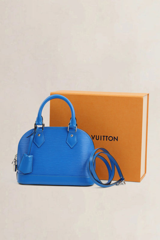 Louis Vuitton Blue Epi Alma BB Crossbody Bag