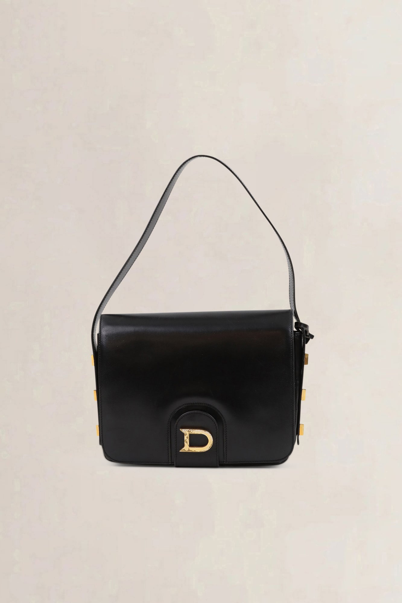 Delvaux Black Leather Shoulder Bag