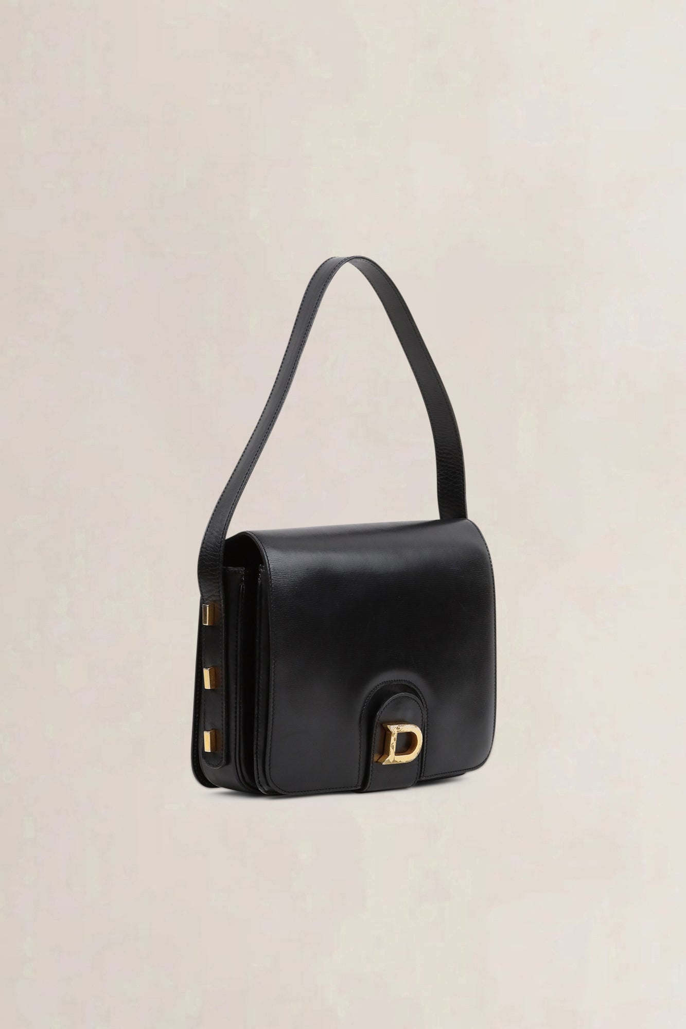 Delvaux Black Leather Shoulder Bag