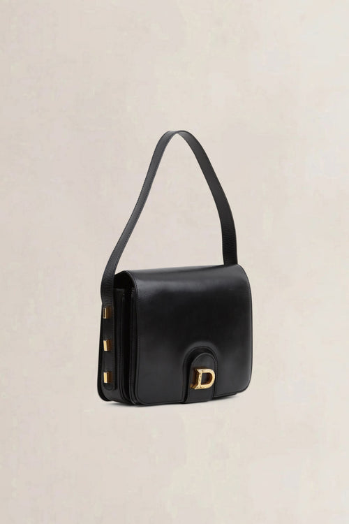 Delvaux Black Leather Shoulder Bag