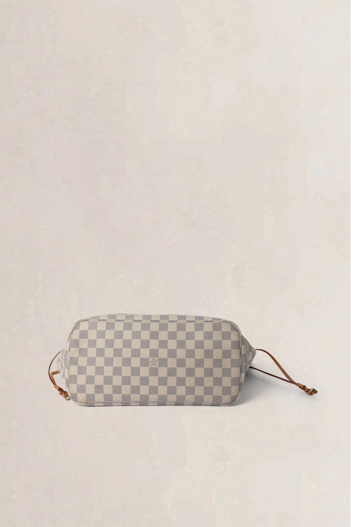 Louis Vuitton White Neverfull Damier Azur MM Shoulder Bag