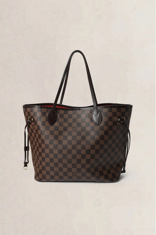 Louis Vuitton Brown Neverfull Damier Ebene MM Shoulder Bag