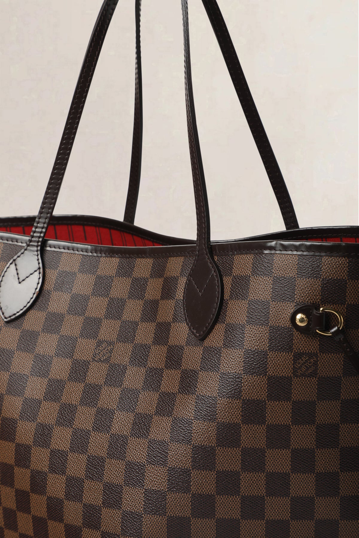 Louis Vuitton Brown Neverfull Damier Ebene MM Shoulder Bag