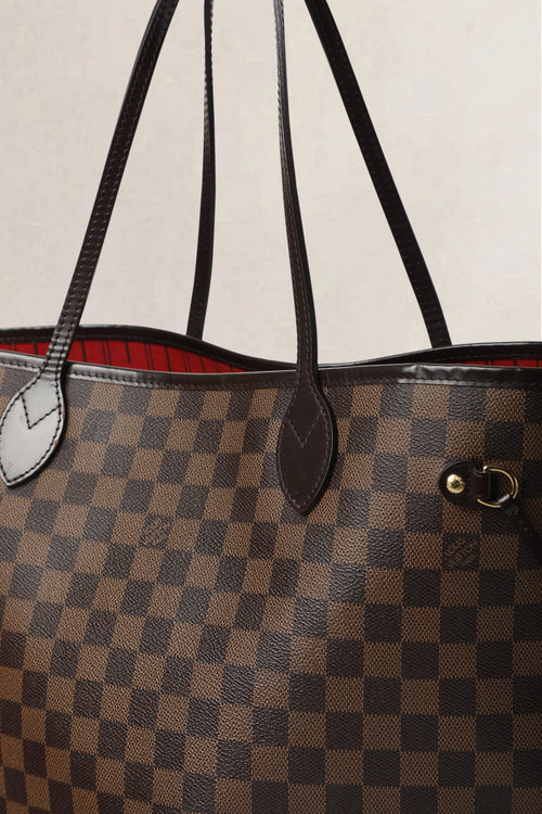 Louis Vuitton Brown Neverfull Damier Ebene MM Shoulder Bag