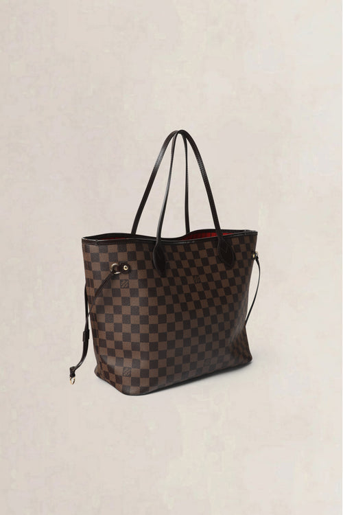 Louis Vuitton Brown Neverfull Damier Ebene MM Shoulder Bag